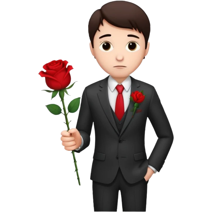 A man Alone in the Valentine's day emoji