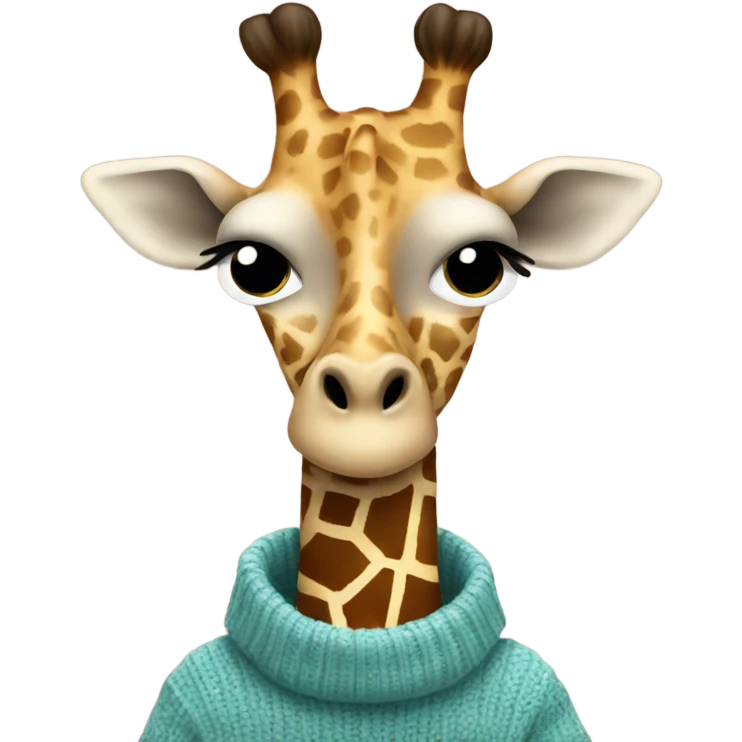 giraffe with a sweater emoji