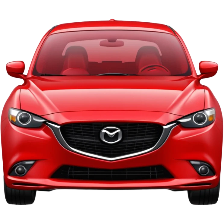 A 3d mazda rs6 red with headlights on emoji and not image emoji