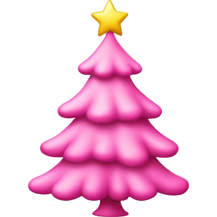 Pink Christmas tree  emoji