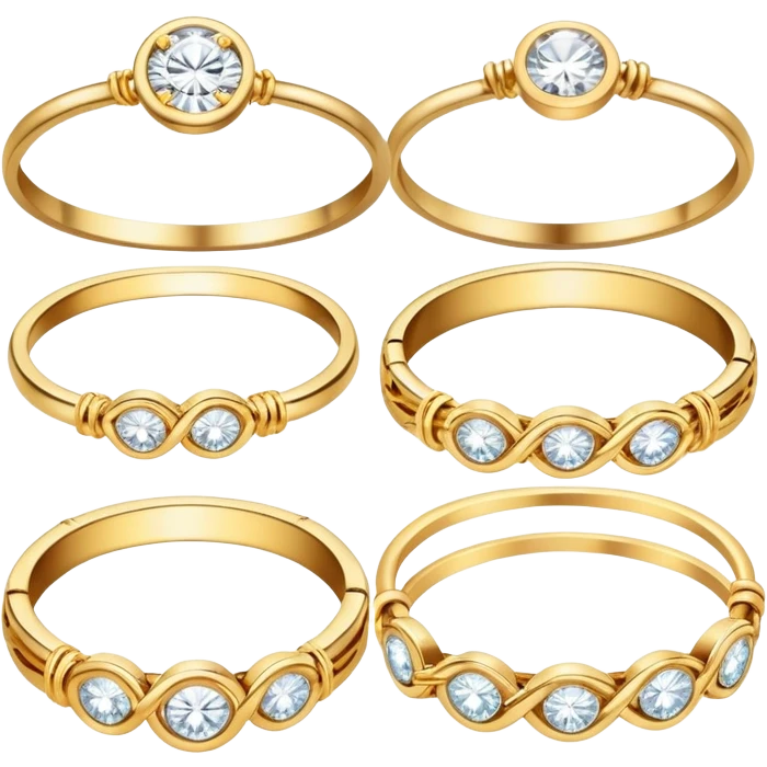 jewelry shop with diamond rings and gold bracelets emoji