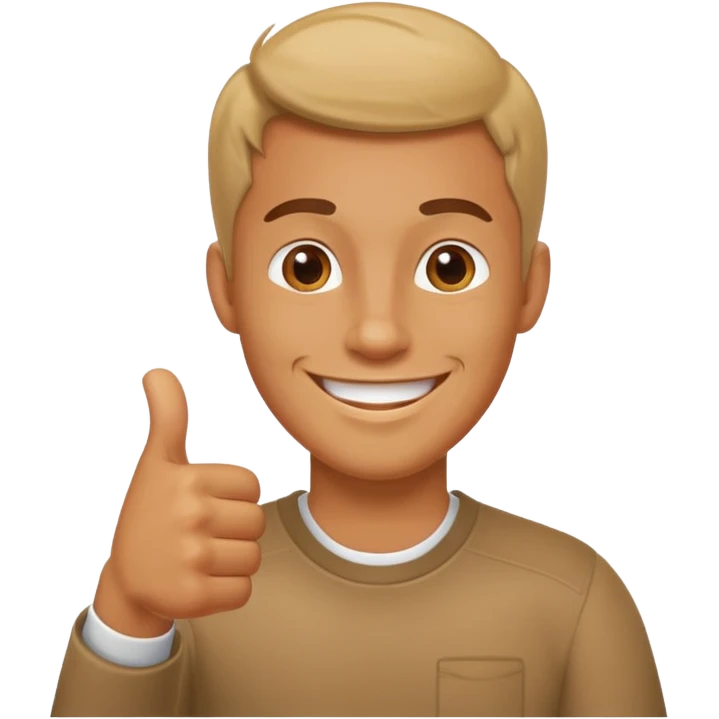 man giving a thumbs-up emoji