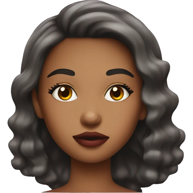 Girl with lipgloss emoji