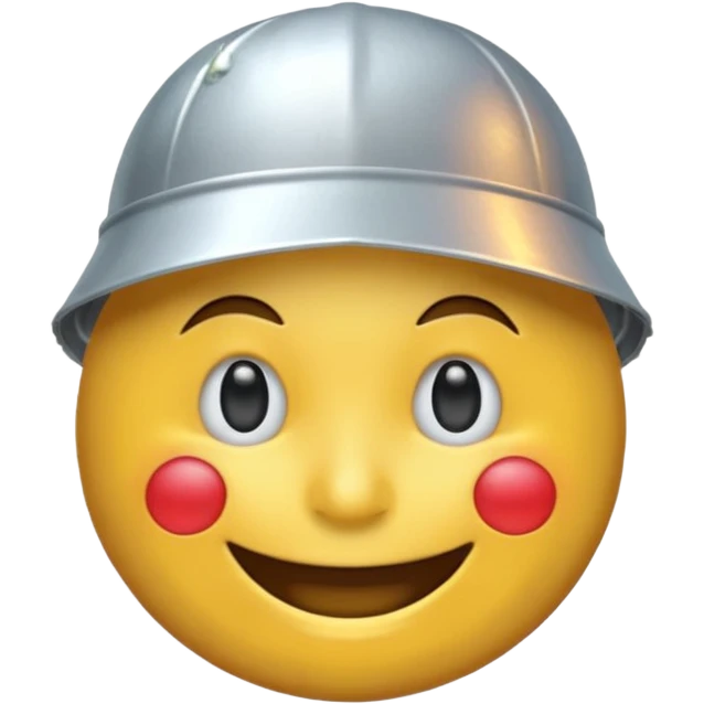 smiling emoji wearing a tinfoil hat emoji