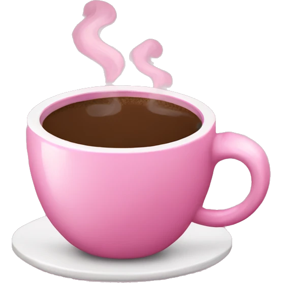 Pink coffee emoji