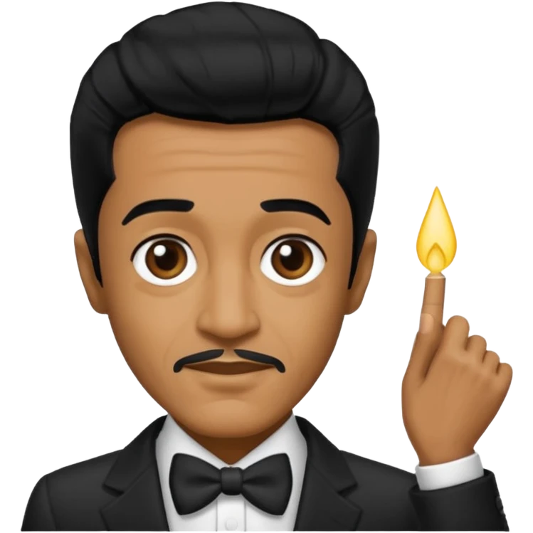 Sammy Davis Jr with black hair emoji