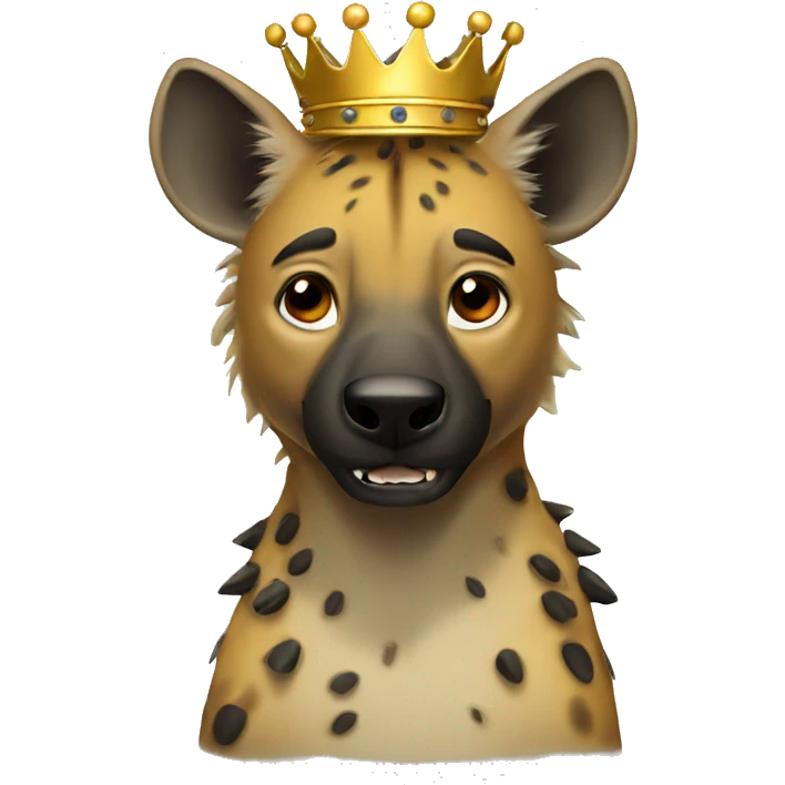Hyena with crown emoji