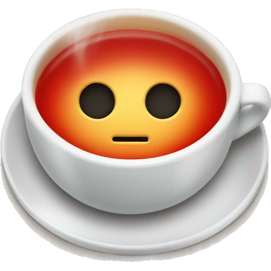 Une tasse de soupe chaude avec une croix rouge. emoji