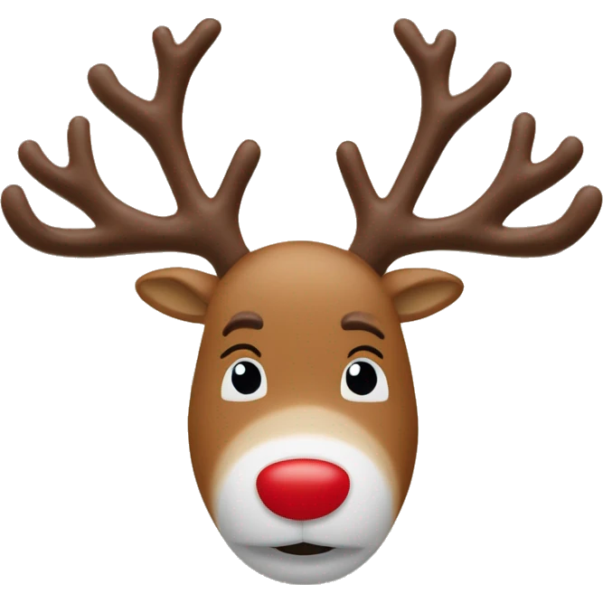 Rudolph the rednosed reindeer ￼ emoji
