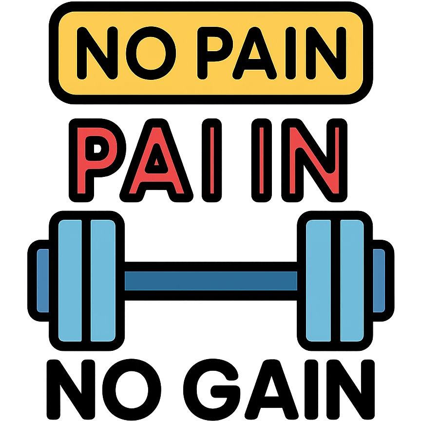 no pain, no gain emoji