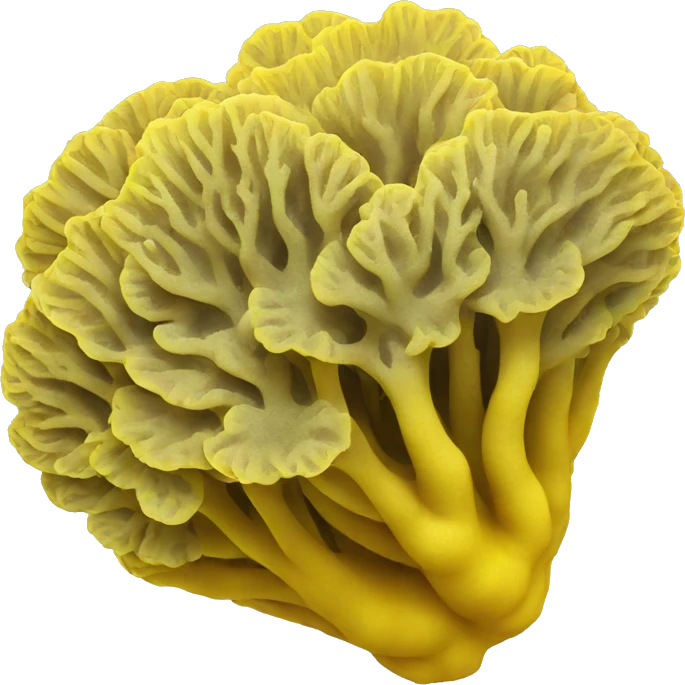 Yellow brain coral emoji