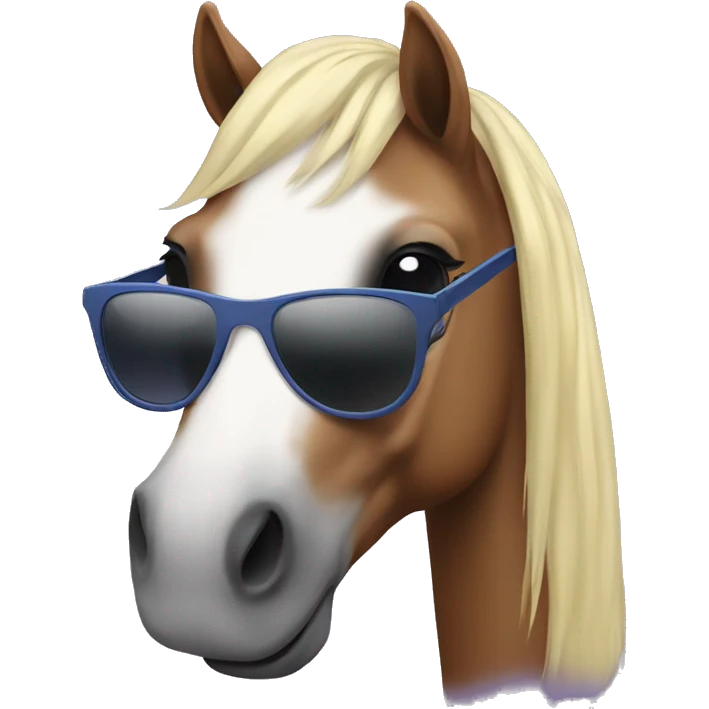Horse with sunglasses emoji