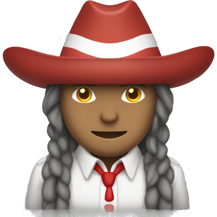 tiburon con sombrero de color blanco y el sombrero rojo emoji