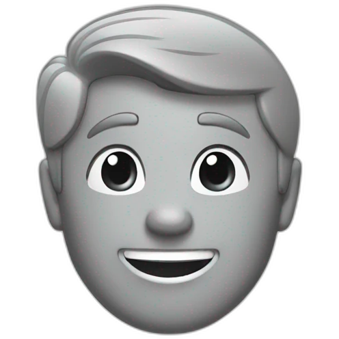 A coin a retro Disney character in gray color emoji