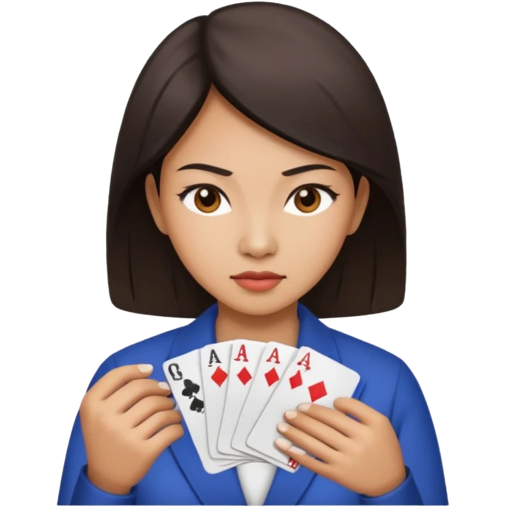A gambling addict southeast Asian woman emoji