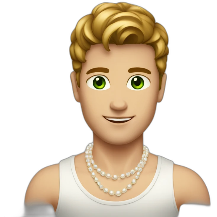 Posh-muscle-boy-with-pearl-necklace-and-green-eyes-and-brown-hair emoji