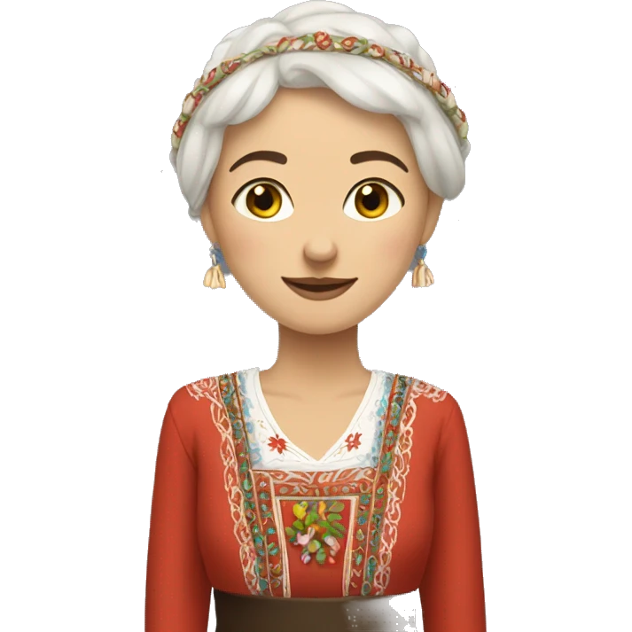 woman in a national udmurtian dress  emoji