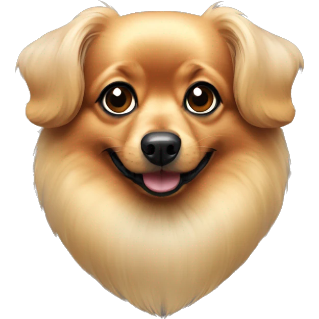 Black and blonde Dachshund Pomeranian emoji