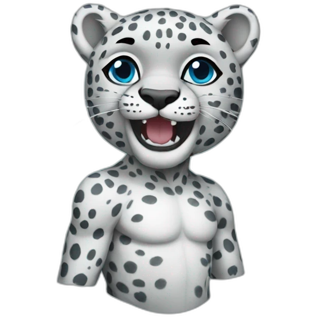 swimmer snow leopard emoji