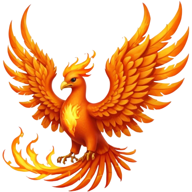 Orange flame phoenix wings 



 emoji