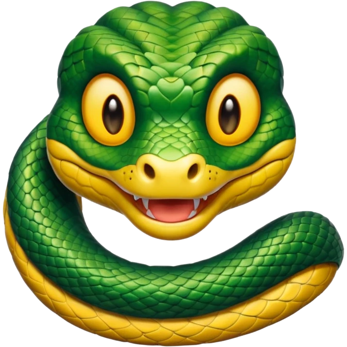 friendly snake face emoji