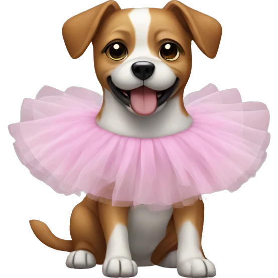 Dog with a tutu emoji