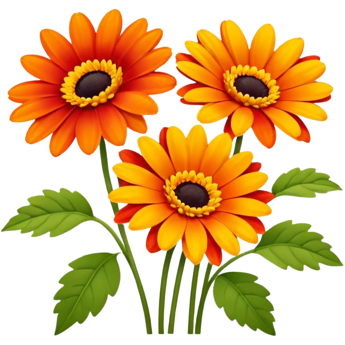 Three gerberas emoji