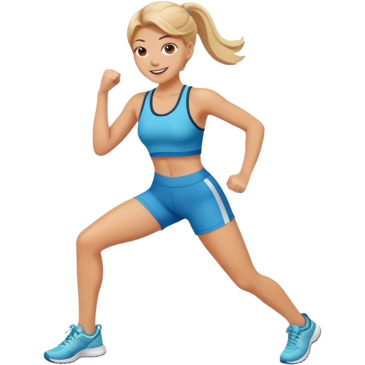 White girl zumba exerciser emoji
