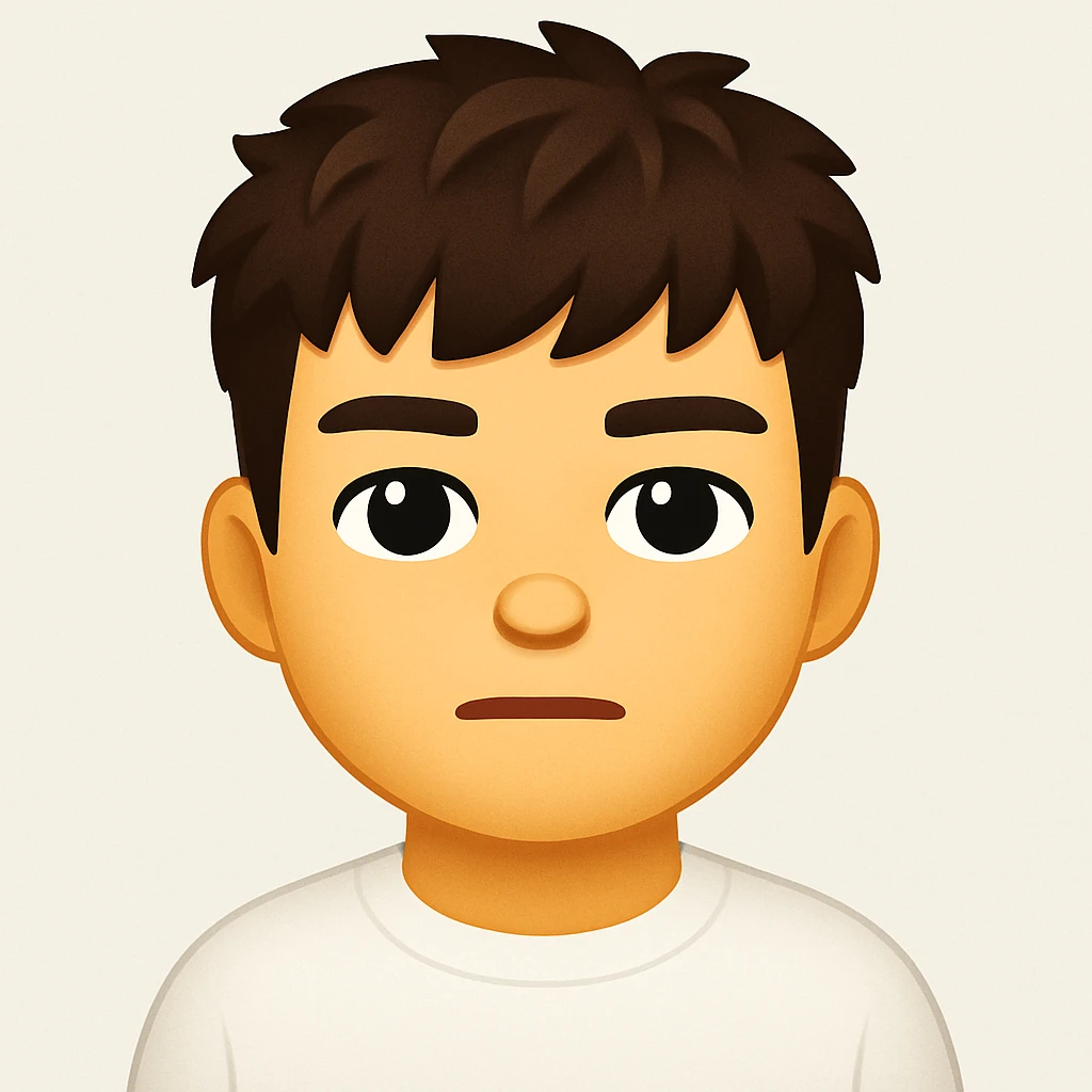 Convert this photo into an emoji using the general style, closely resembling the original person with a neutral background. emoji