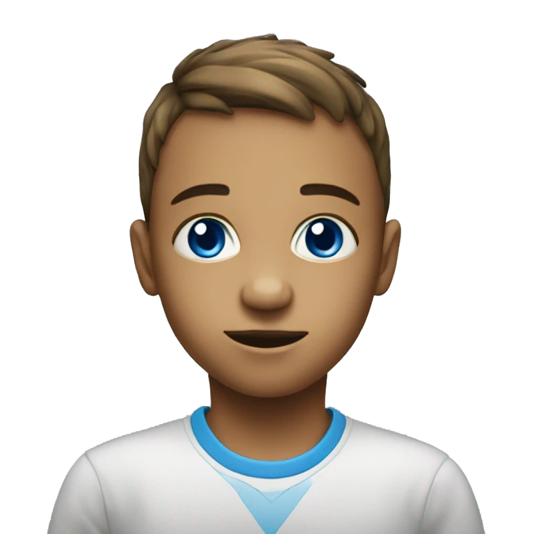 enfant avec yeux bleu emoji