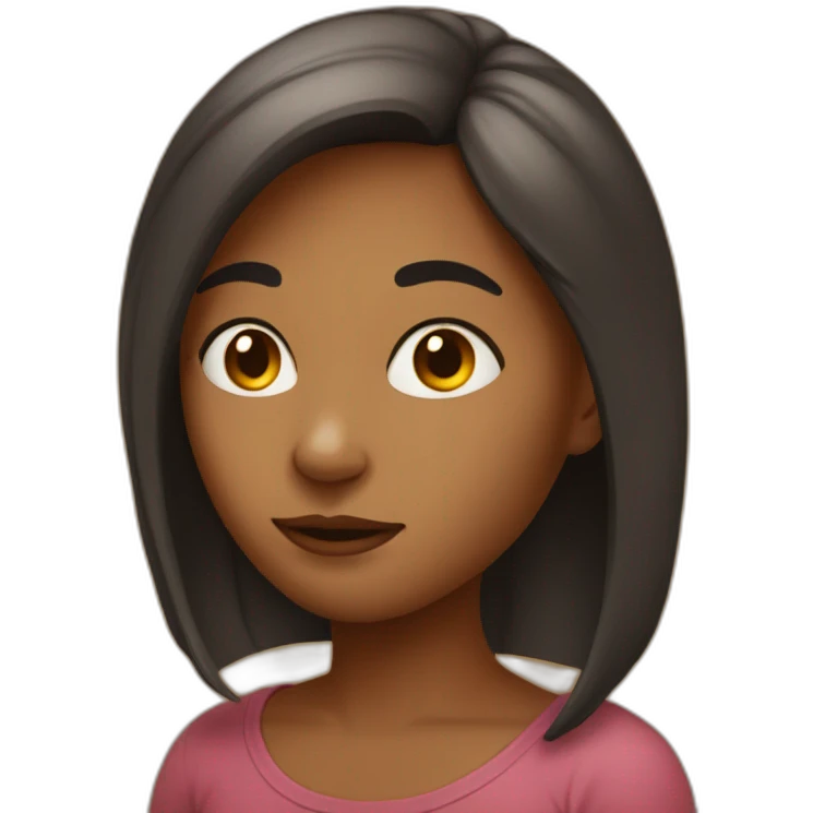 Fille avec un gros nez emoji