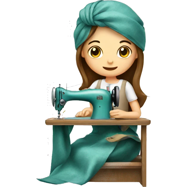 Sewing girl emoji