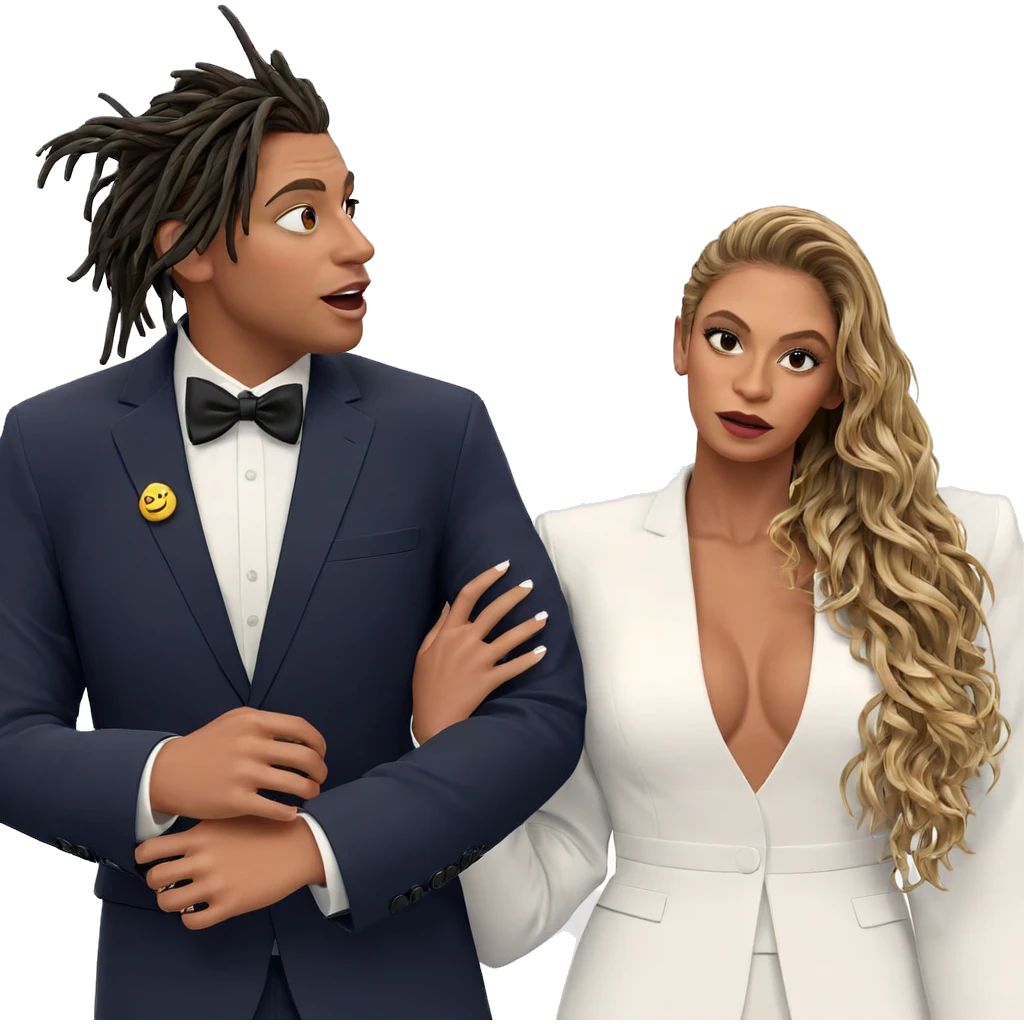 formal attire couple portrait emoji