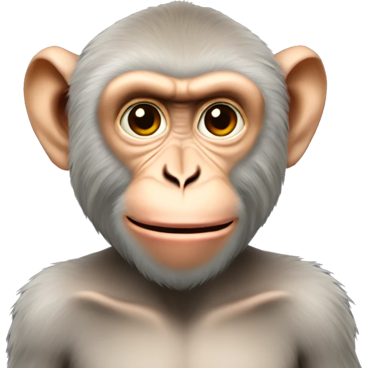 Macaque with dlid emoji