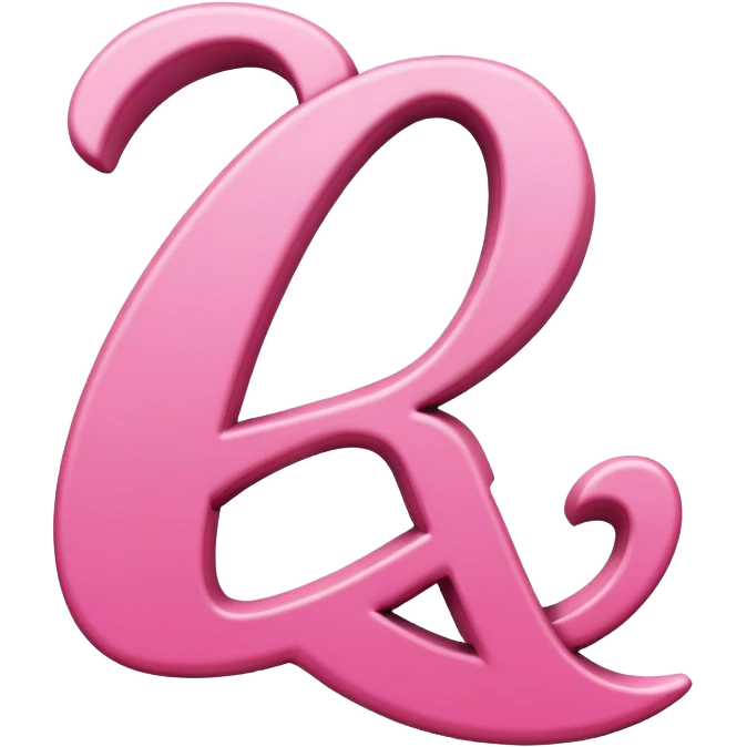 Pink, romantic, random letter of the alphabet emoji