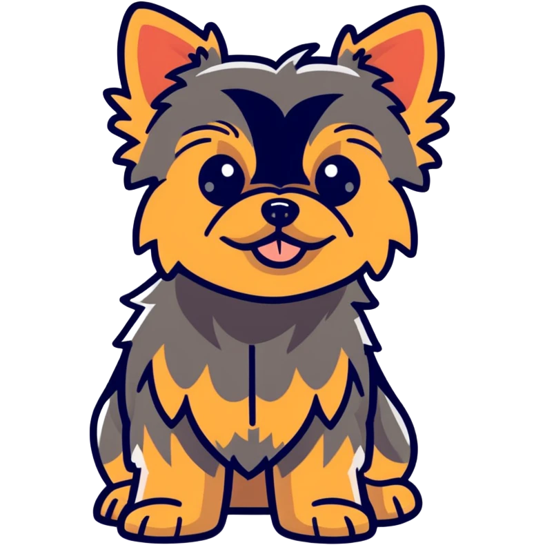 Cute Yorkie dog  emoji