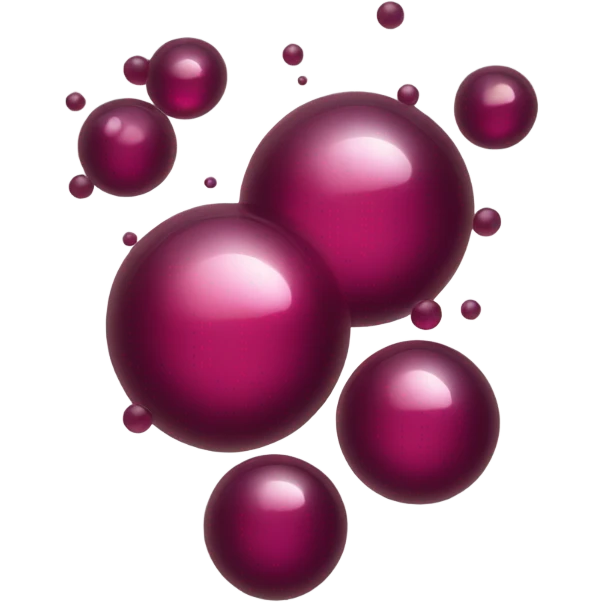 burgundy bubbles emoji