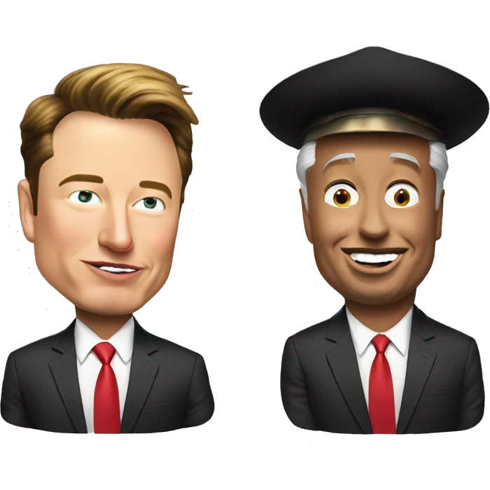 Elon Musk on Trumps back emoji
