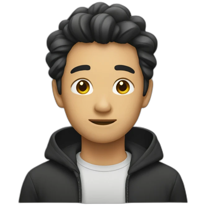 黑色长发 emoji