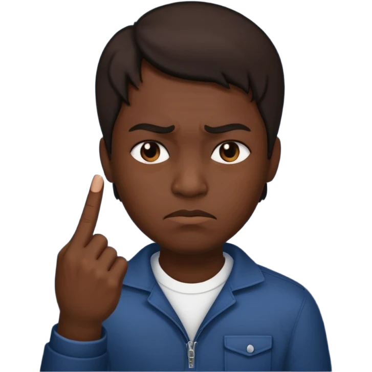 😔🖕🏿 emoji