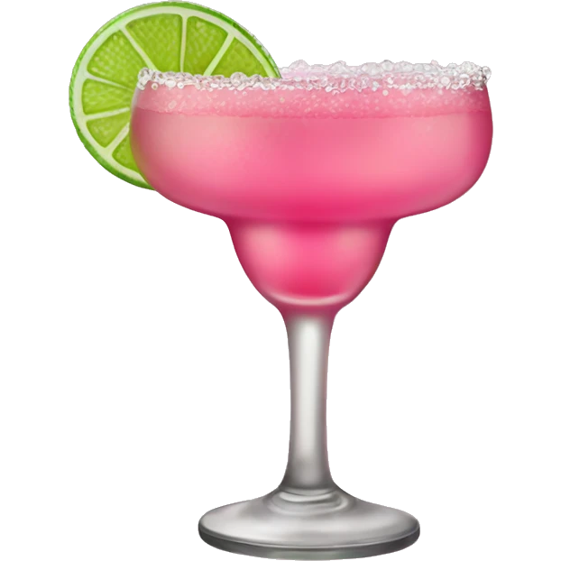 Pink margarita with one lime slice  emoji