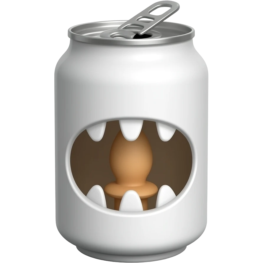 white monster can with a dildo emoji