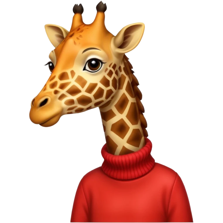 giraffe wearing red weater emoji