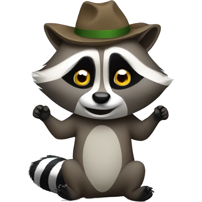 drunk raccoon emoji