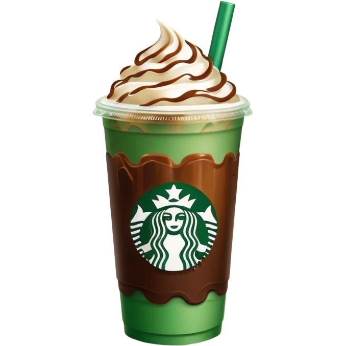 Starbucks iced coffee with Dubai chivalry bar with green filling and burn Khalifa  emoji