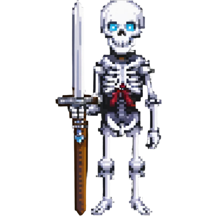 skeleton with a sword emoji