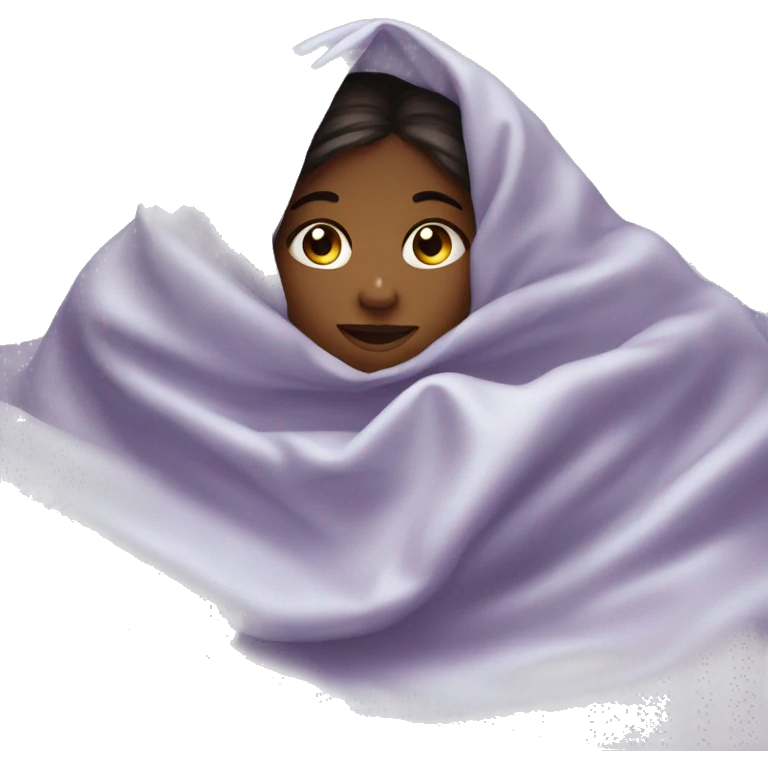 little girl under bed covers full emoji