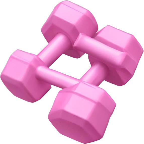 Set of Baby Pink dumbbells emoji