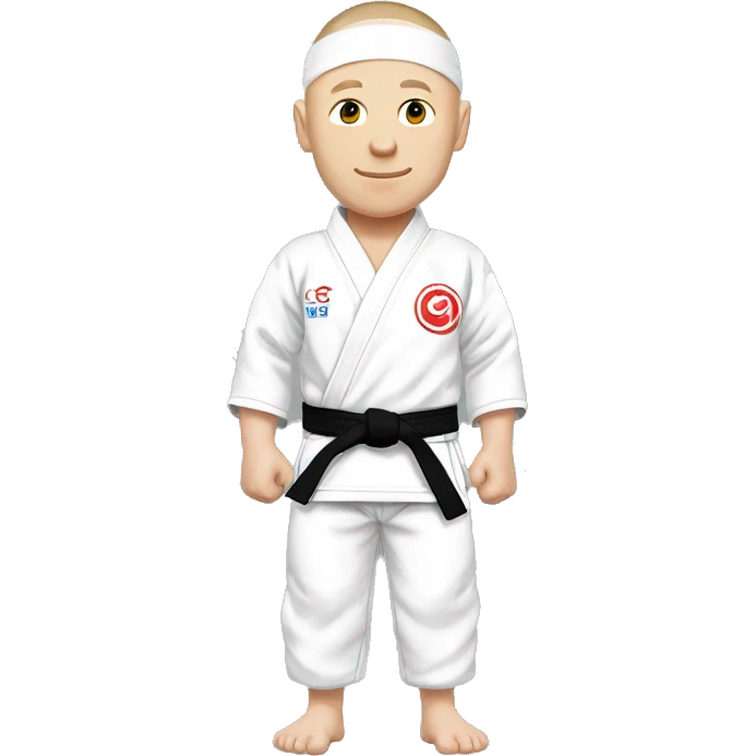 georges saint-pierre in judo suit and white headband emoji