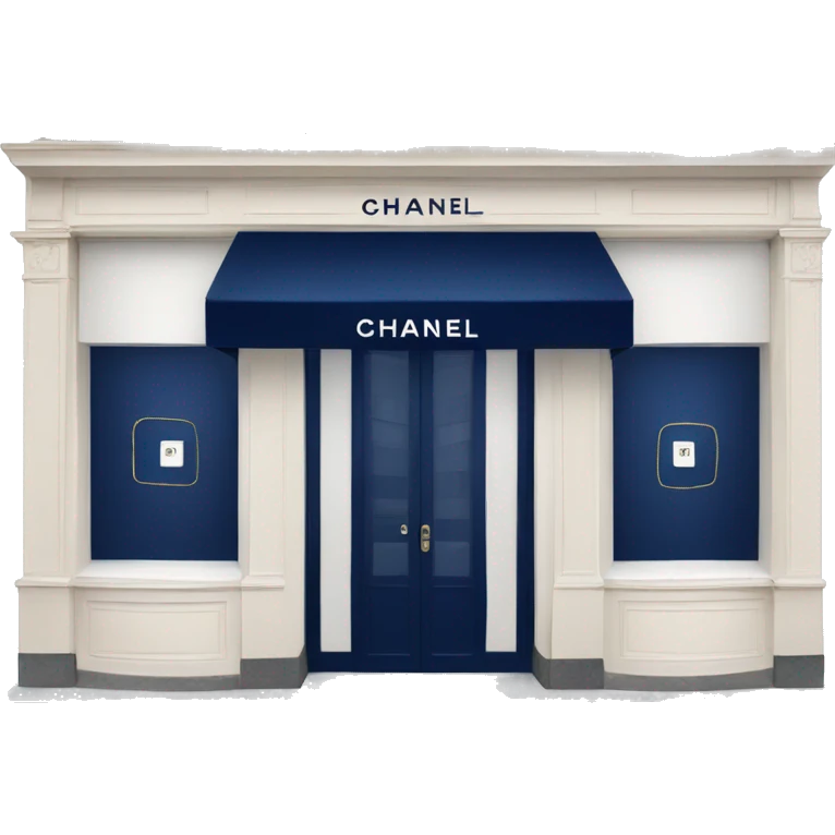 Navy blue Chanel store  emoji
